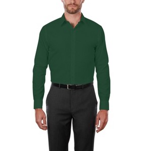 Adam Baker Men's 4-Way Stretch Slim Fit Long Sleeve Solid Dress Shirt - Colors - 1 of 2