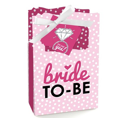 Big Dot of Happiness Bride-to-Be - Bridal Shower & Classy Bachelorette Party Favor Boxes - Set of 12