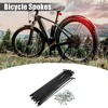 Unique Bargains 14G J Bend Bike Bicycle Spokes With Nipples Steel Black 40 Pcs - 2 of 4