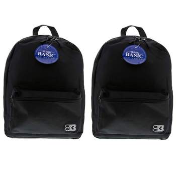 BAZIC Products® Basic Backpack, 16", Black, Pack of 2