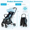 Infans Portable Baby Stroller One-Hand Fold Pushchair W/ Aluminum Frame Blue - image 2 of 4