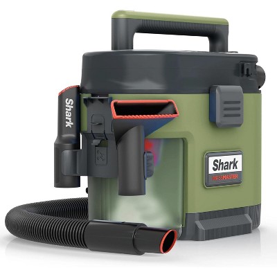 Shark MessMaster 1 Gallon Portable Wet/Dry Vacuum for Pets, Cars Olive Green (Refurb)