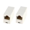 Unique Bargains Grey White Double Connector RJ45 F/F Modular Network Coupler Adapter 20 Pcs - 2 of 4