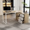 FUFU&GAGA Oak L-Shaped Computer Desk Rotatable Desktop Multifunctional Storage Office Essentials - 4 of 4