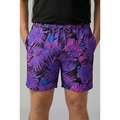 KingSize 5" Swim Shorts With Super Stretch Liner - 3XL, Bright Purple Leaf — фото 5