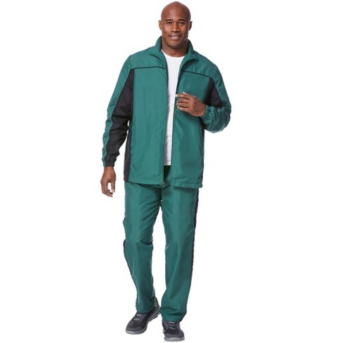 Kingsize Men's Big & Tall Long Sleeve Colorblock Tracksuit - 6xl, Green :  Target