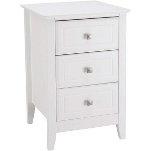 Bonnlo Upgraded White Night Stands for Bedrooms, Modern Nightstand with 3 Drawers - 1 of 4