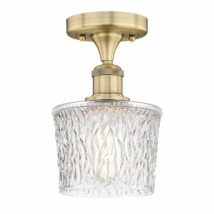Niagra - 1 Light Semi-Flush Mount In Art Deco Style-9.25 Inches Tall and 6.5 Inches Wide - 1 of 1