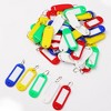 Unique Bargains Plastic Split Ring ID Label Tags Keyrings Blue Yellow Green White Red 50 Pcs - 2 of 4