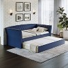 Twin Odessa Faux Leather Upholstered Sofa Daybed with Trundle - Eco Dream - 2 of 4