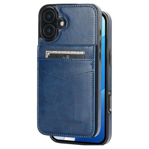 Entronix Case Compatible with iPhone 17 - [6 Slot Card Holder] Slim Leather Wallet - 1 of 4