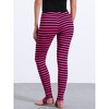 INSPIRE CHIC Women's Printed Stripe High Waist Elastic Waistband Yoga Stirrup Pants - 4 of 4
