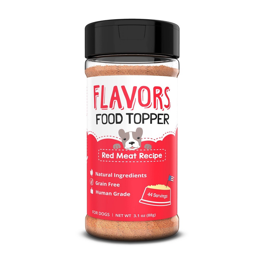 Photos - Dog Food Flavors Food Topper Beef Red Meat Dog Treats - 3.1oz