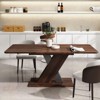 SKRAN Extendable Console Table with Modern Marble Design, Sturdy MDF Construction, Ideal for Home and Commercial Use - 3 of 4