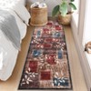 TackView Kitchen Runner Rug, Modern Floral Runners Non-Slip Soft Foldable Carpet for Hallway Laundry Room - 2 of 4