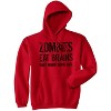 Zombies Eat Brains So Youre Safe Hoodie Funny Disguise Halloween Sweatshirt - Crazy Dog Hoodie - 2 of 4