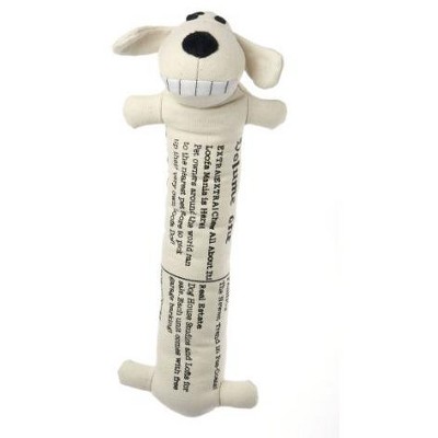 Multipet Loofa Gazette: A Plush Canvas Loofa Shaped Like a Newspaper