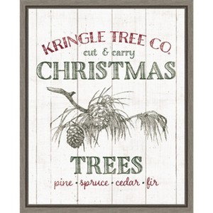 Amanti Art Christmas Tree Farm Sign by Wild Apple Portfolio Canvas Wall Art Print Framed 16 x 20-in. - 1 of 4