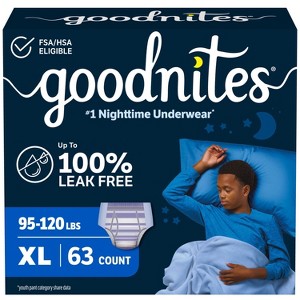 Goodnites Boys' Nighttime Bedwetting Disposable Underwear - Size
