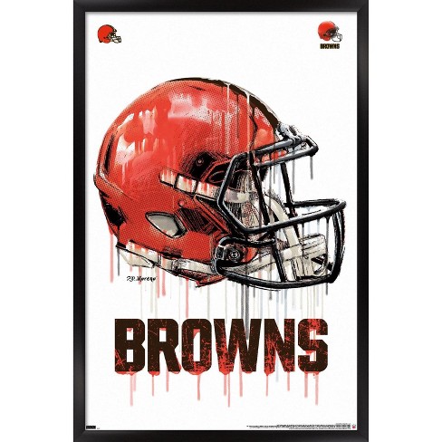 Trends International Nfl Cleveland Browns - Drip Helmet 20 Framed Wall  Poster Prints : Target