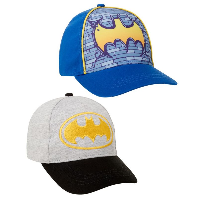 Batman Boys 2 pack Baseball Hat , Kids Baseball Cap for Ages 2-4, 1 of 9