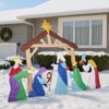 SEVOBAL 5FT 2D Nativity Scene Outdoor Christmas Decorations for Indoor Outdoor Garden Holiday Decoration Christmas Eve, Multi, 89.37"*13.4"*61.02" - 3 of 4