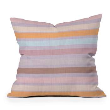 16"x16" Mirimo Pastello Striped Square Throw Pillow - Deny Designs