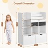 Kids Toy Storage Shelf , Wooden Bookcase, 4 Drawer Storage Shelf for Books Toys, Toddler Storage Box Organizer for Bedroom, Playroom - 2 of 4