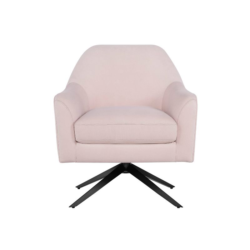 Lifestyle Solutions Fargo Swivel Accent Chair Blush Velvet, 3 of 11