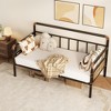Twin Metal Daybed Frame, Heavy Duty Living Room Bedroom Guest Room Daybed, Sturdy Steel Support, Industrial Retro Design - 4 of 4