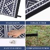 Plastic Outdoor Rugs, Waterproof Bohemia Straw Rug Reversible Outside Carpet for Patio Deck Porch Backyard Camping - 3 of 4