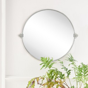 TEHOME Adlina Round Metal Framed Pivoting Wall Mounted Bathroom Vanity Mirror - 1 of 4