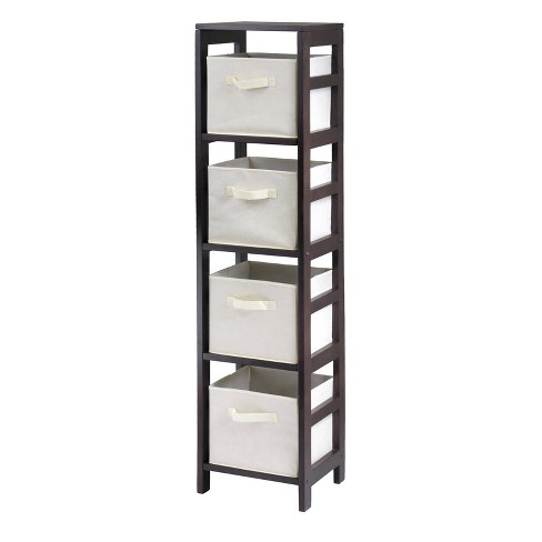 Whitmor 3-Section Cube Organizer - Espresso