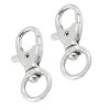 Unique Bargains Handbag Metal Lobster Clasps Swivel Clips Keychain Silver Tone 2 Pcs - 3 of 4