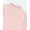 Deux par Deux Girl Super Soft Ribbed Mock Neck Top Pink - 4 of 4