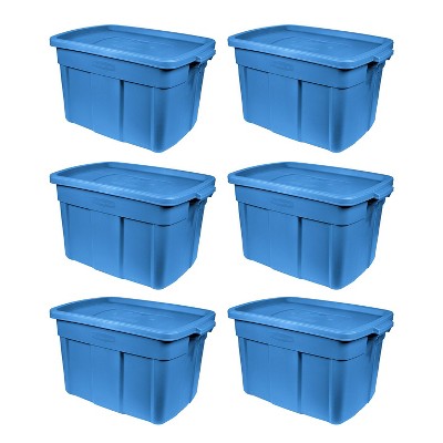 7 Rubbermaid Roughneck 18 gallon totes and lids. - Northern Kentucky  Auction, LLC