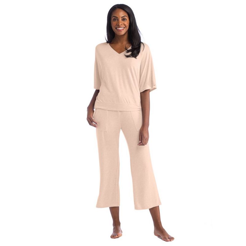Softies Dream Relaxed V-neck with Capri Lounge Set, 1 of 6