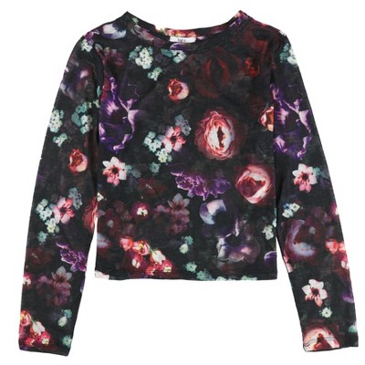 bar III Womens Floral Knit Sweater