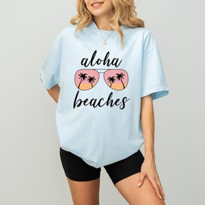 Simply Sage Market Aloha Beaches Sunglasses Garment Dyed Tee - 1 of 4