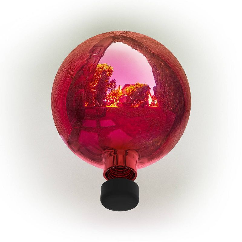 12&#34; Glass Gazing Globe Red - Alpine Corporation, 4 of 7