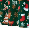 Velvet Christmas Snowman and Falling Snowflake Pattern Short Curtains - 4 of 4