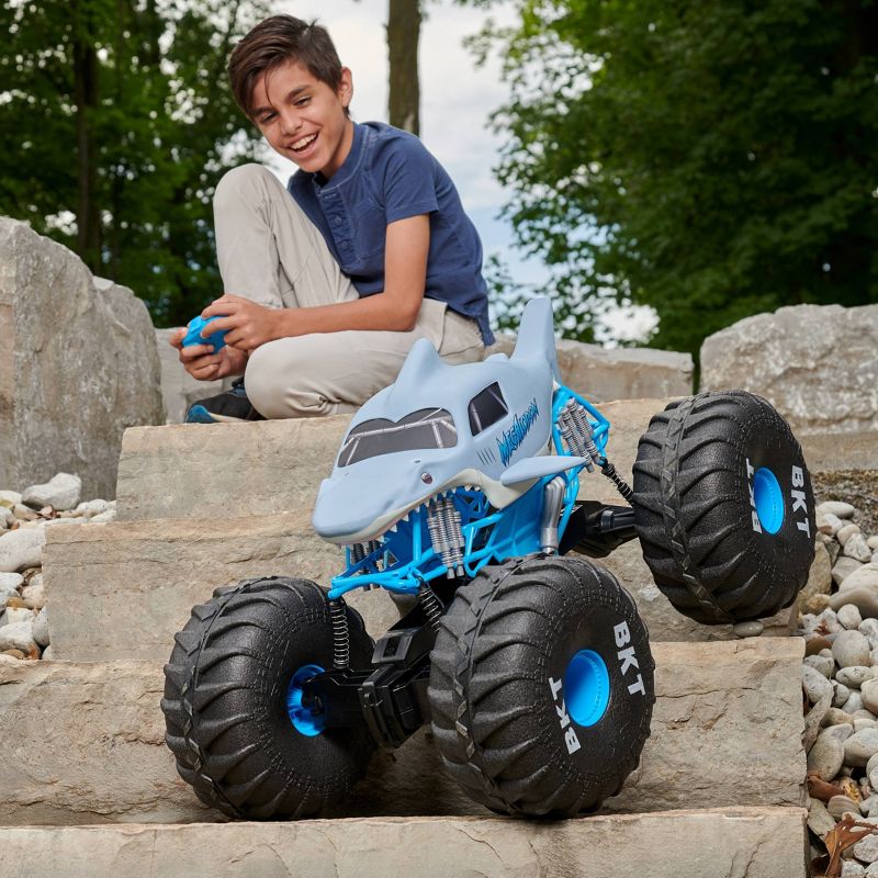 Monster Jam Official Mega Megalodon All-Terrain Remote Control Monster Truck with Lights - 1:6 Scale, 6 of 12