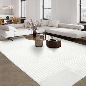 Rug Contemporary Washable Rugs Geometric Office Rug Large Rugs for Living Room Nursery Rug Neutral Area Rug - 1 of 4