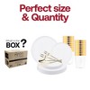 Smarty Had A Party White Flat Round Disposable Plastic Tableware Set (120 Settings) - 3 of 4