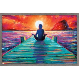 Trends International PD Moreno - Fine Art - Yoga Dock Framed Wall Poster Prints - 1 of 4