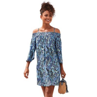Women's Off The Shoulder Patterned Dress - LASCANA