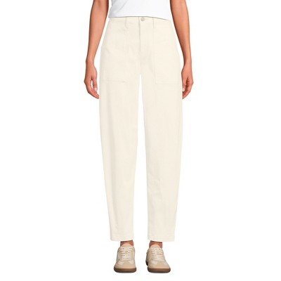 Lands' End Women's High Rise Barrel Leg Chino Pants