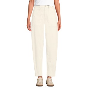 Lands' End Women's High Rise Barrel Leg Chino Pants - 1 of 3