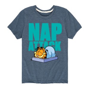 Boys' - Garfield - Nap Attack Short Sleeve Graphic T-Shirt - 1 of 4