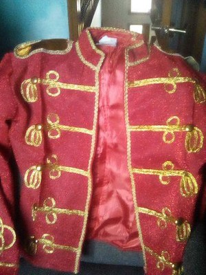 Michael Jackson Deluxe Red Military Jacket Adult Costume, X-large : Target